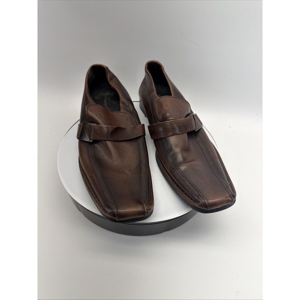 Kenneth Cole, Mens Brown Leather‎ Casual Slip-on Loafers, size 10.5m